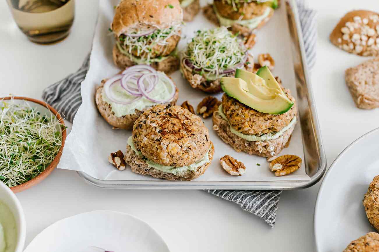 Wild Rice Pecan Burgers