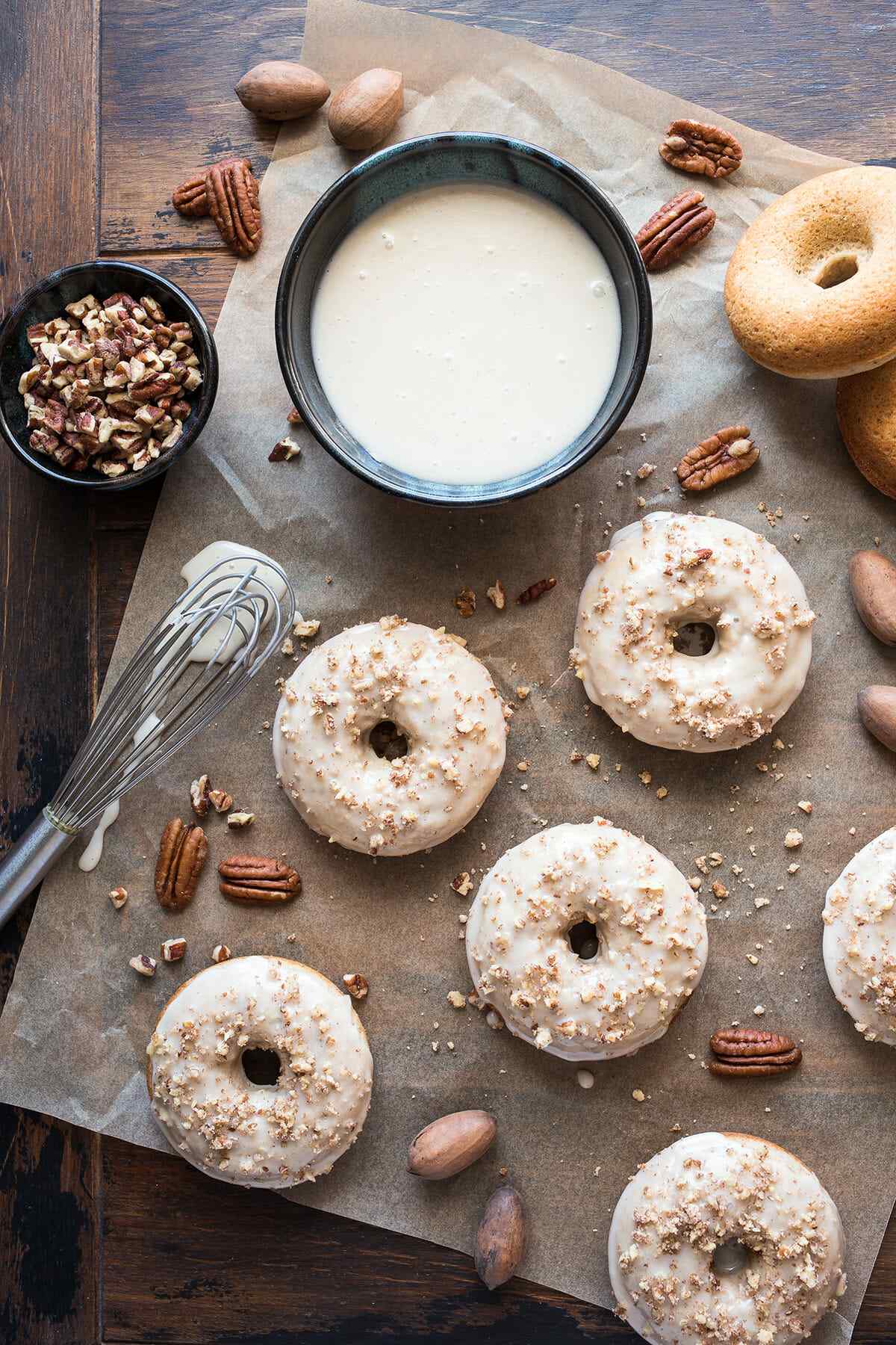 Gluten-Free Maple Pecan Donuts